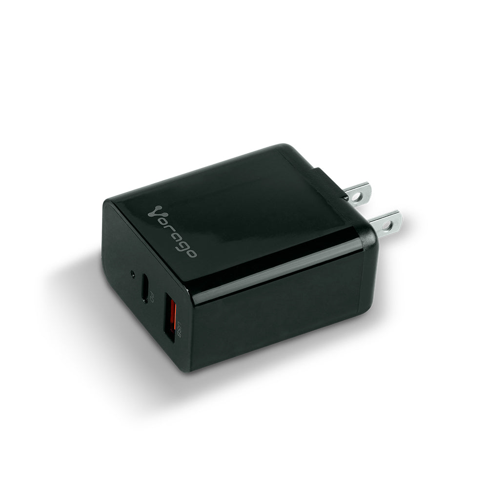 Cargador para pared. Vorago AU-350-BK negro. quick charge/ cargador de pared / Negro. Quick charce 3.0A PD 20w USB A y tipo C negro - Cargador para pared. Vorago AU-350-BK negro. quick charge/ cargador de pared / Negro. Quick charce 3.0A PD 20w USB A y tipo C negro -